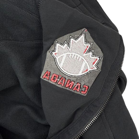 LULULEMON Scuba Hoodie Football Canada Light Cotton Fleece Size 6 Washed Black - Picture 5 of 6